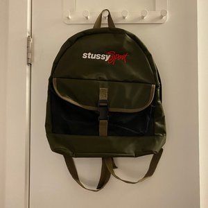 Y2K Late 90s Stussy Sport Military Green Olive Backpack Like New conditi…